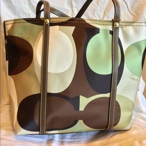 Coach Authentic Scarf Satin Print Purse